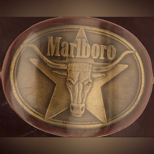 Marlboro brass belt buckle